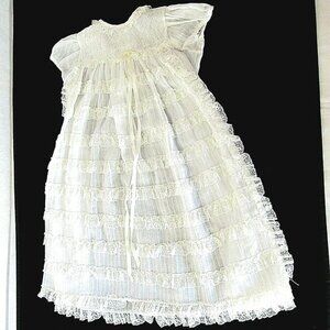 Vintage Infant Blessing Christening Gown White Styled By The Shepard 2200